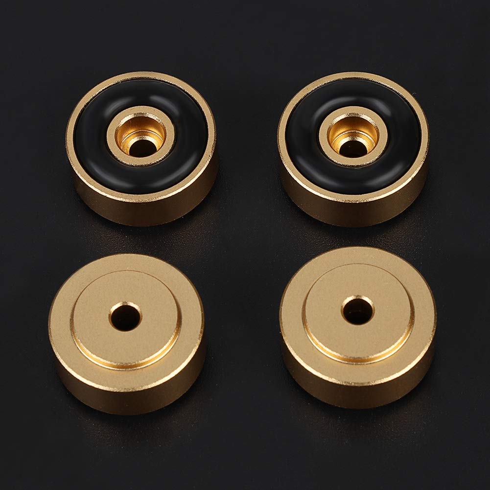 Pieds En Alliage Aluminium Pour Enceintes ASHATA - 4 Pads Isolation 40x10mm Or/noir/argent
