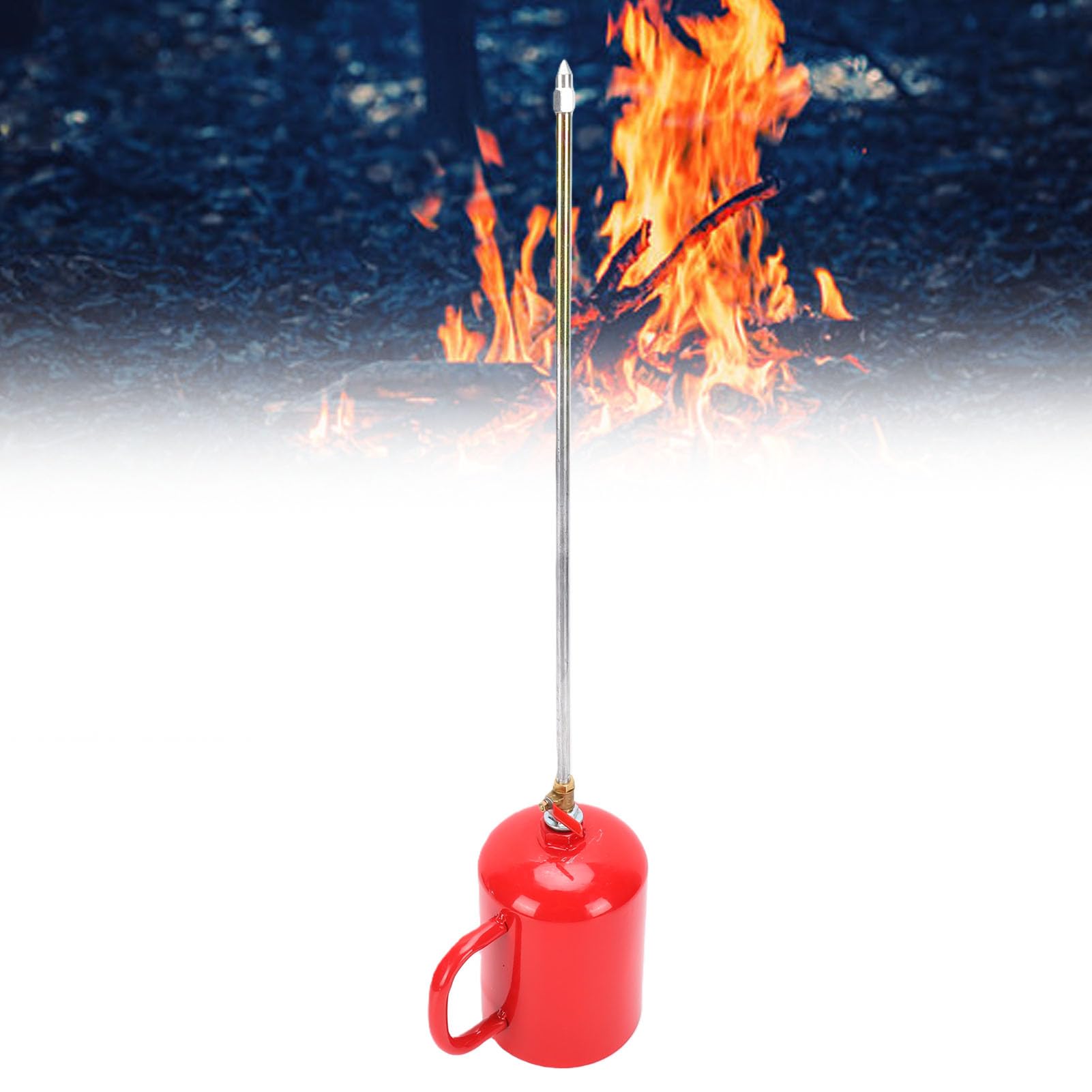 Karlak Torcia a Goccia a Doppio Fondo da 2 Litri per Impieghi Gravosi per il Controllo del Fuoco Forestale Torcia Goccia Fuoco in Ghisa con Valvola Sfera