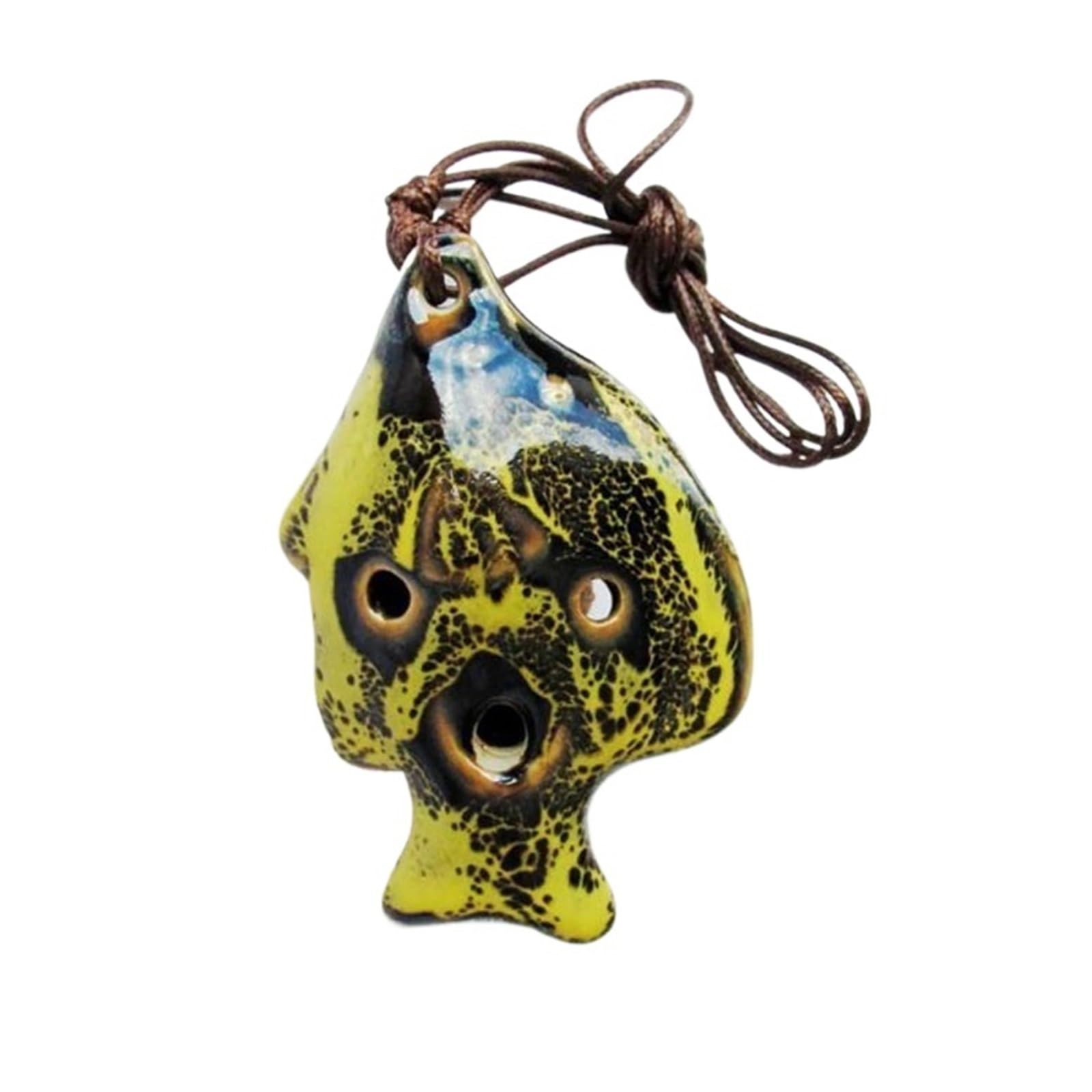 Ocarina 6 Otworowa Klawisz C Instrument Do Nauki Gry Na Ceramice Dla Początkujących Instrument Okarynowy(Yellow)