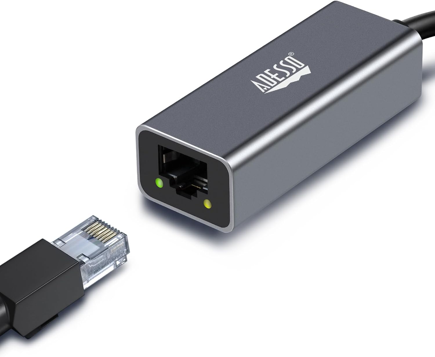 Adesso AUH-5000 USB-C to Ethernet Network Adapter - Gigabit Speed, Aluminum Alloy Case, LED Indicator, Plug & Play, Compatible with Windows, Mac OS, Chrome OS, Linux - TAA Compliant