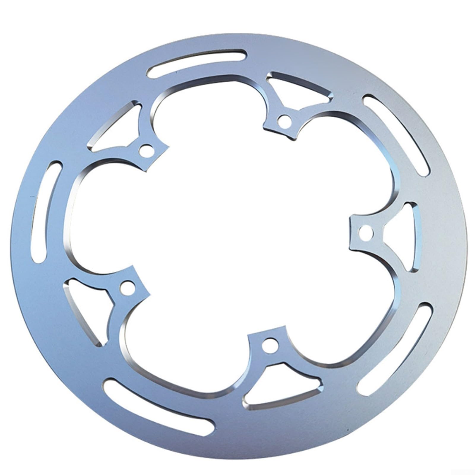 snowchecking Aluminum Bike Chain Guard Protector Ring Cover For BCD 130Mm Compatible With 50-54T Single Chainring System(Silver)