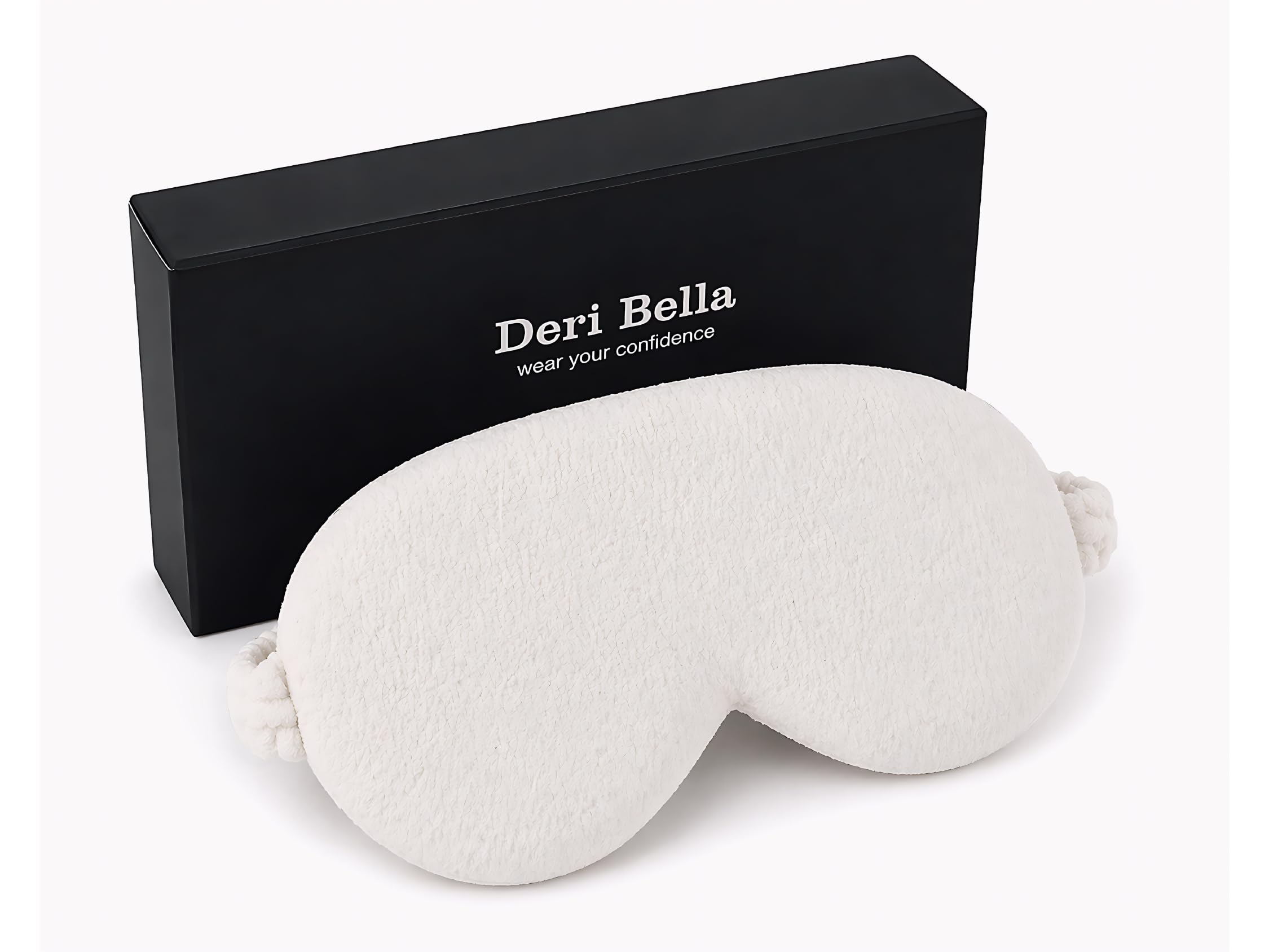 Deri Bella Lifestyle White Italian Velvet Eye Sleep Mask for Men & Women | Soft Light Blocking Sleeping Eye Mask with Adjustable Strap | Comfortable Travel Sleep Mask for Rest & Relaxation-image-17