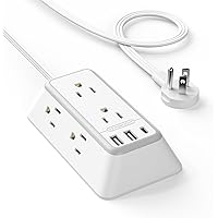 Ntonpower 10ft Extension Cord Flat Plug 3-Sided Power Strips Deals