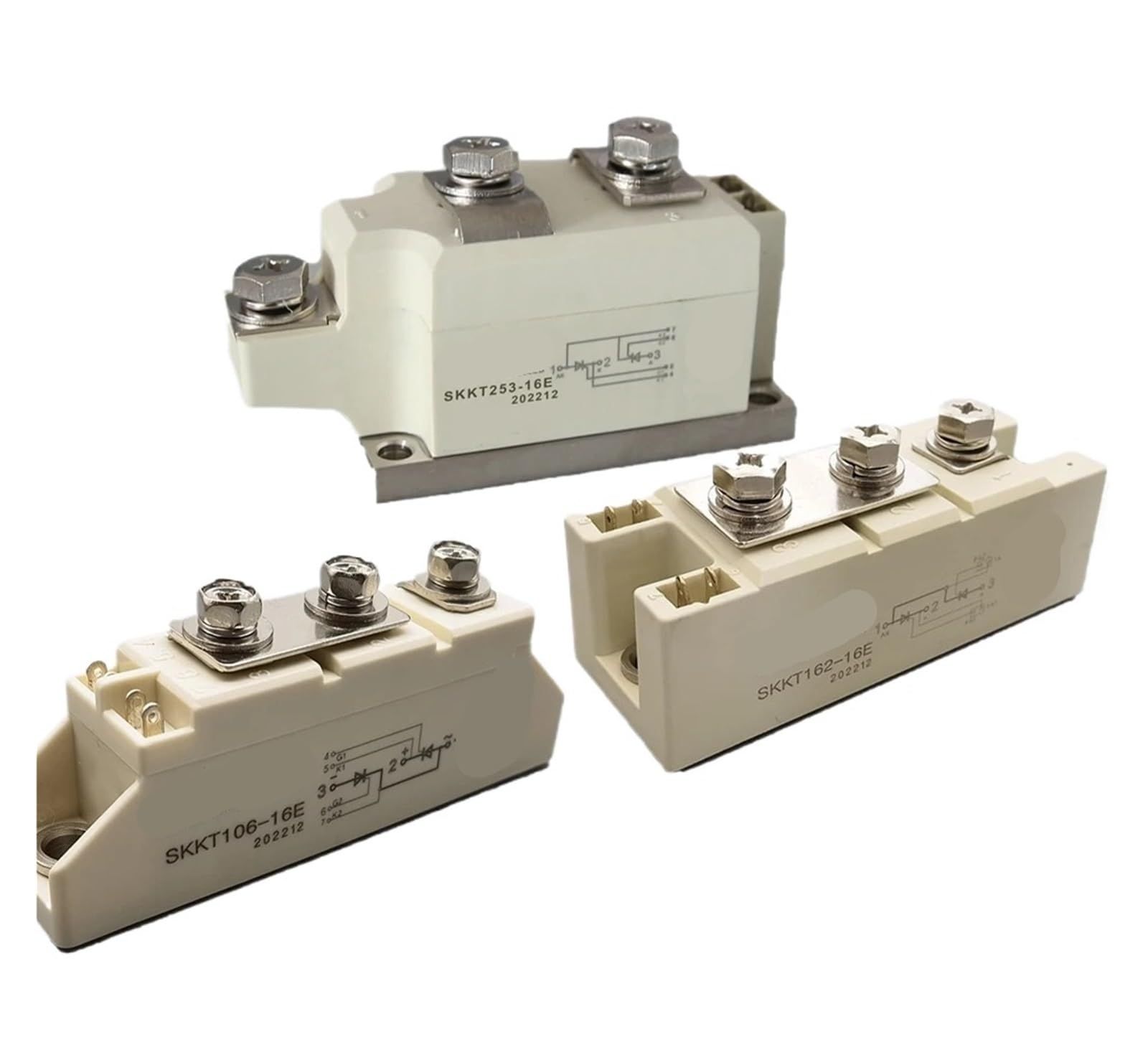 Elznsqqk 57A 16E 1Pcs Skkt122/16E Skkh57/16E Thyristor Diode Module 106A 1600V 1.6Kv(57A 16E)