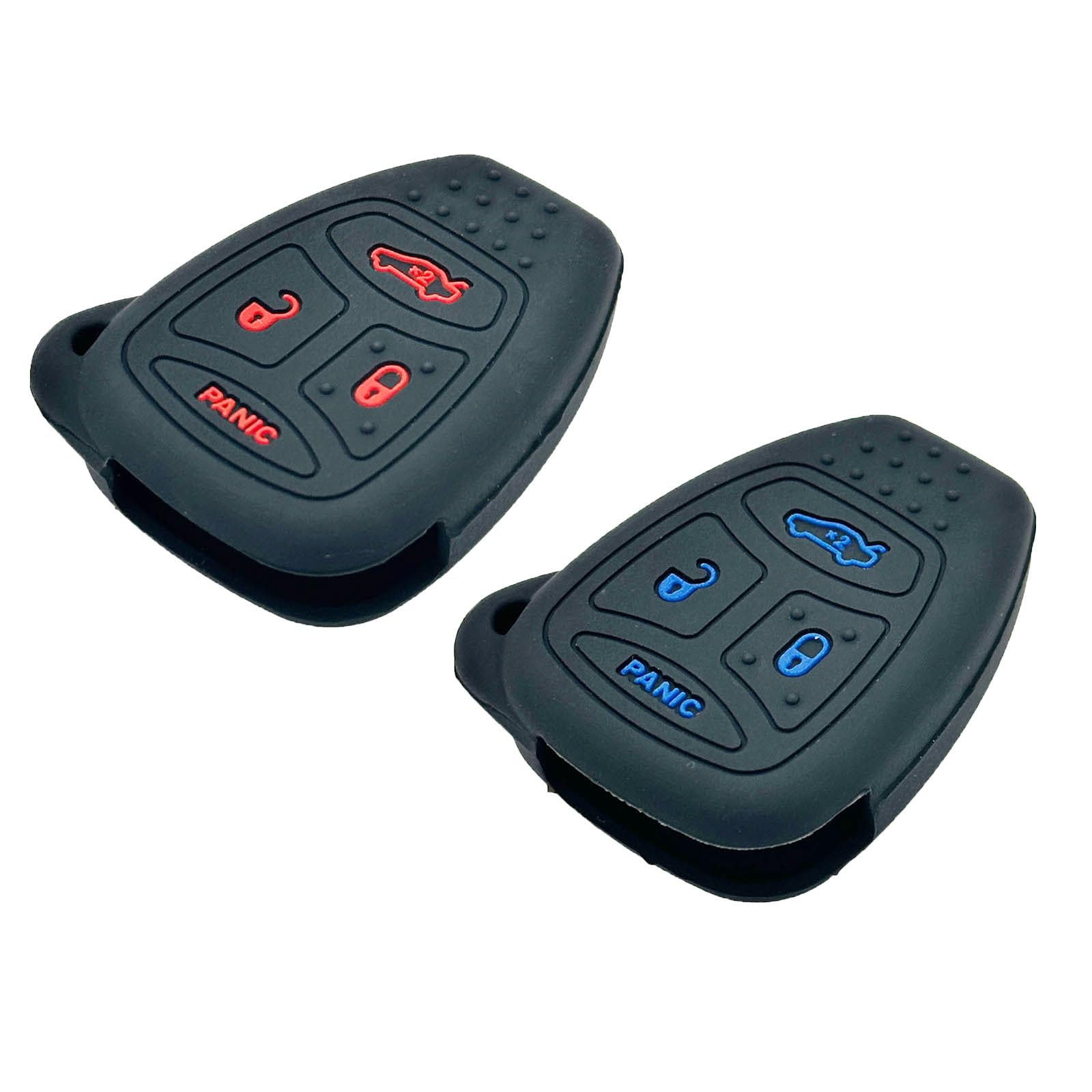 Coques De Télécommande 2 Pièces – Compatibles Chrysler, Dodge, Jeep – Modèles 3 Boutons – Remplacement Facile Sans Réglage – Noir
