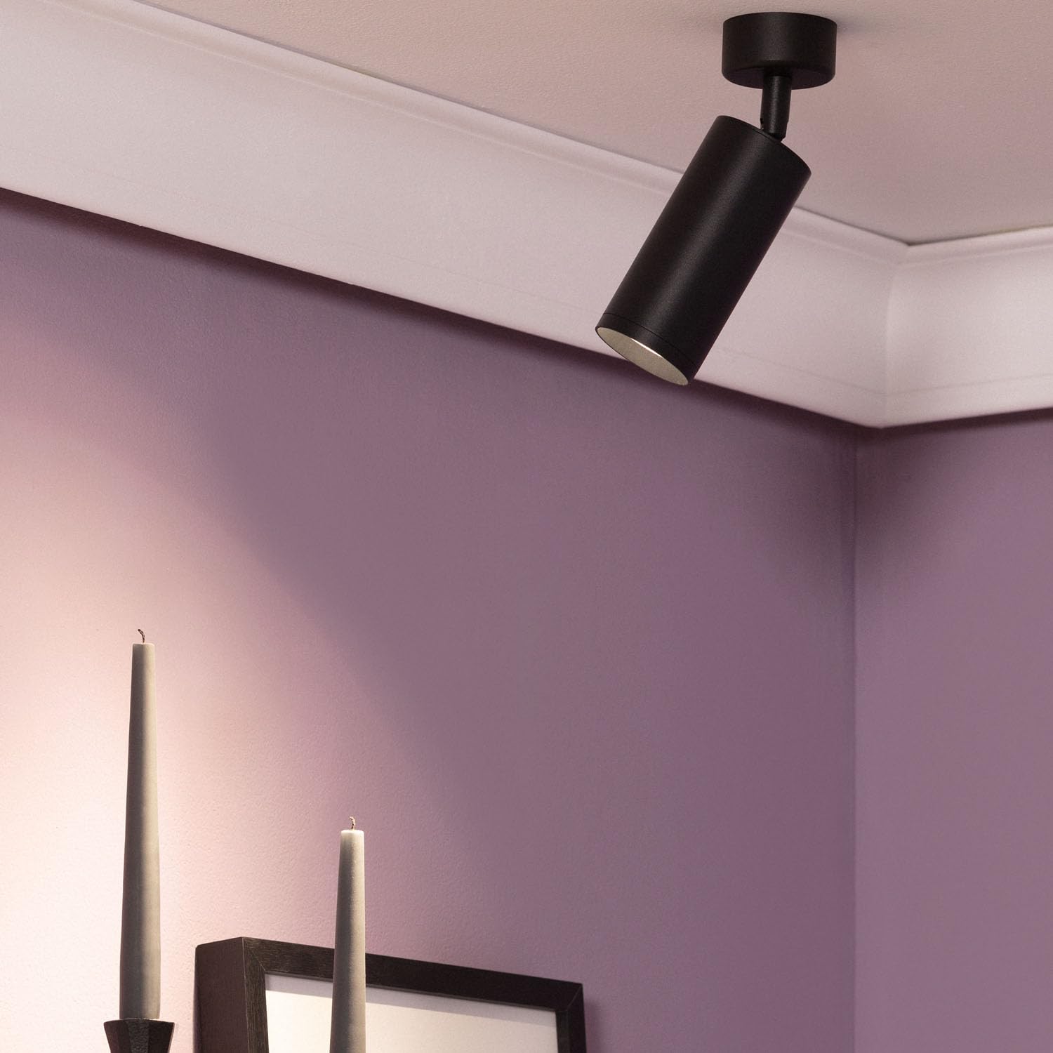 LEDKIA LIGHTING Foco Portalámparas Aluminio para Bombillas GU10 Cuarzo Negro GU10