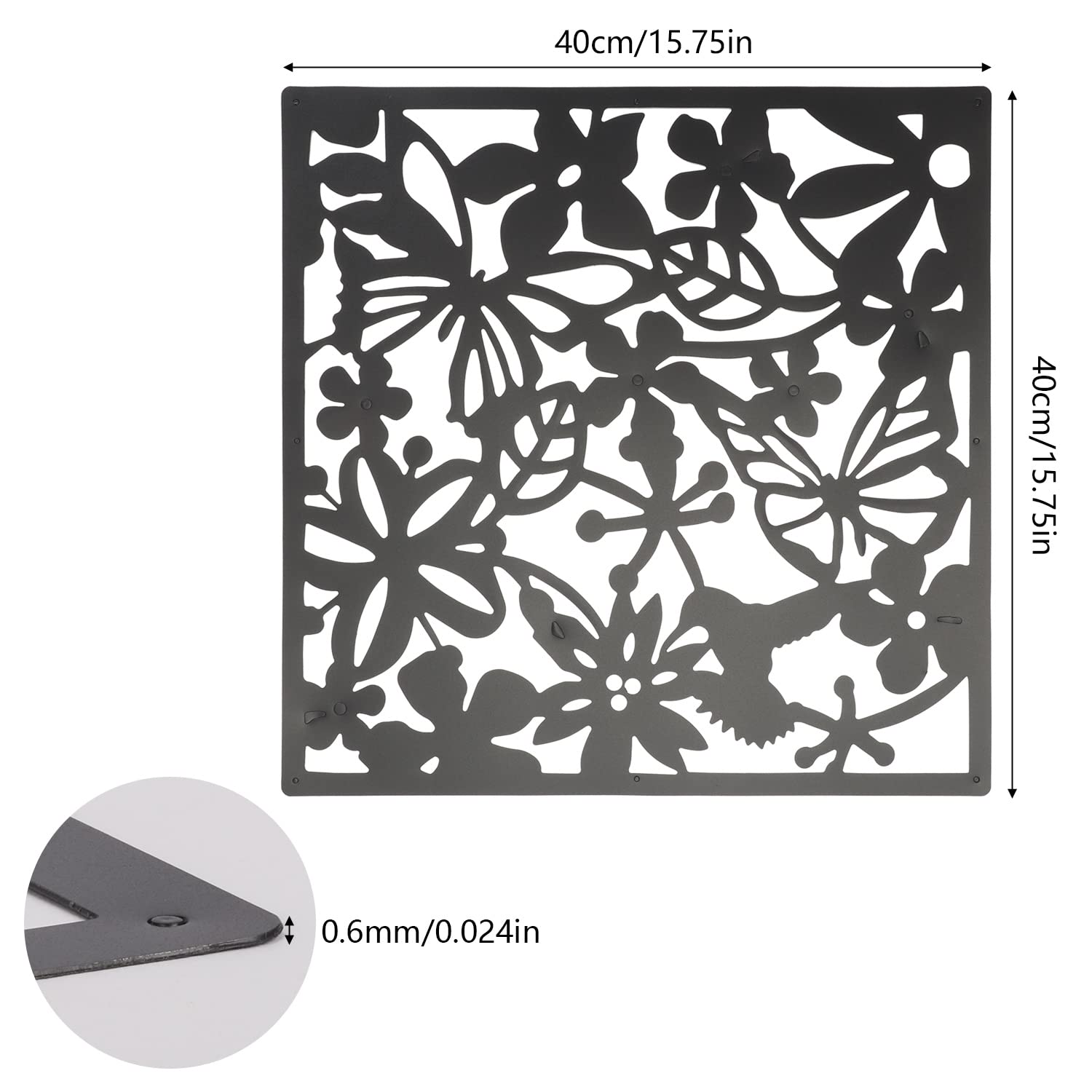 aleawol 12 Stück Hängender Raumteiler Schwarz, 40x40cm DIY Raumteilers Bildschirm, Paravent Raumteiler Hängepaneel Raumteilers Trennwand Hängend für Innendekoration Wohnzimmer Esszimmer Schlafzimmer
