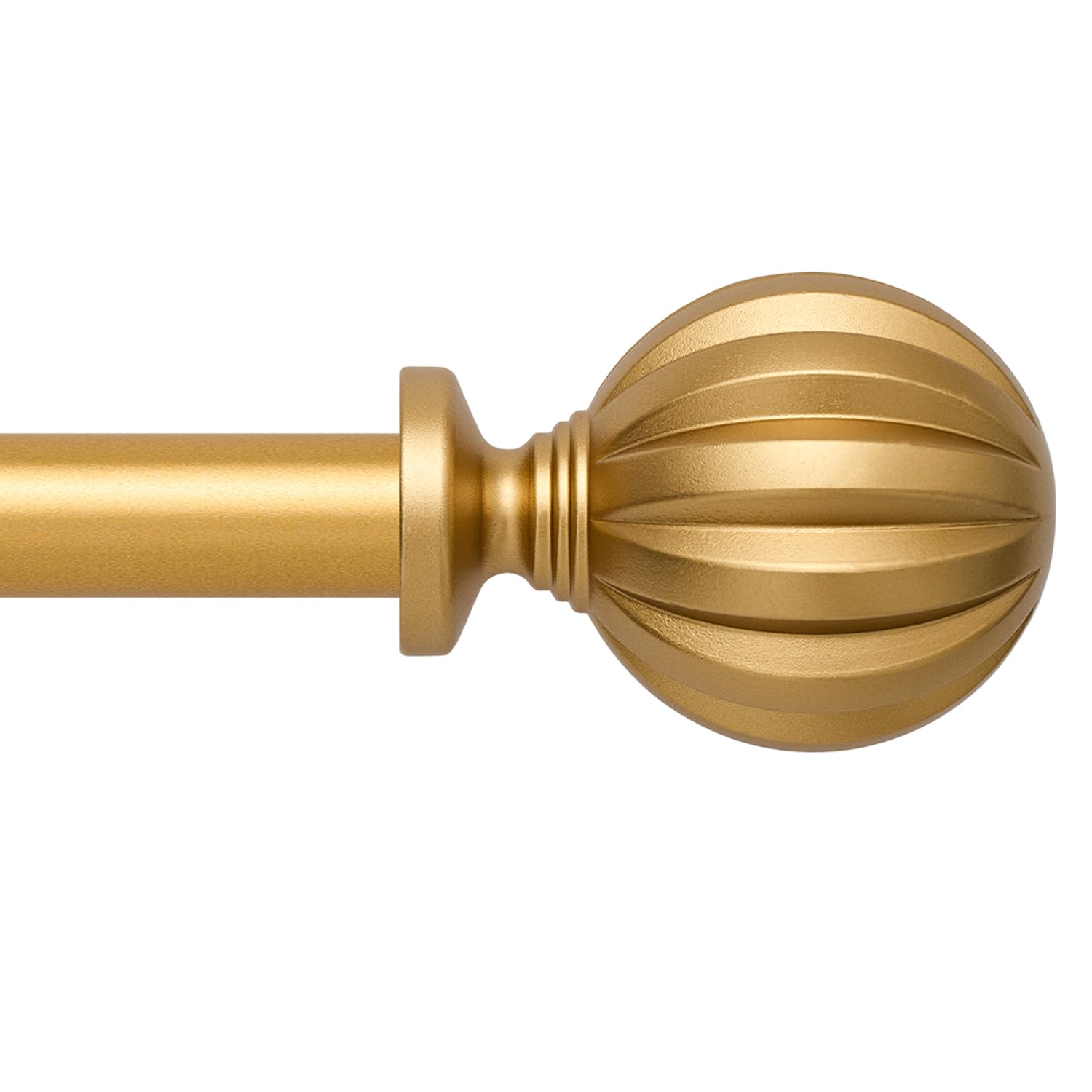 Curtain Rods for Windows 30 to 126 inches,Heavy Duty Drapery Rods with Adjustable Curtain Rods，Gold