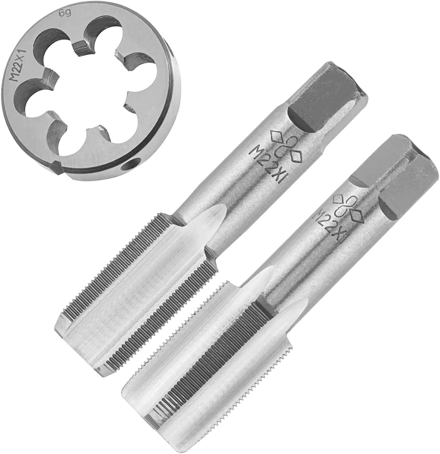 M30X1.5 Hand Tap and Die Set, M30X1.5mm Metric Threading Hand Tap and Round Threading Die Right Hand