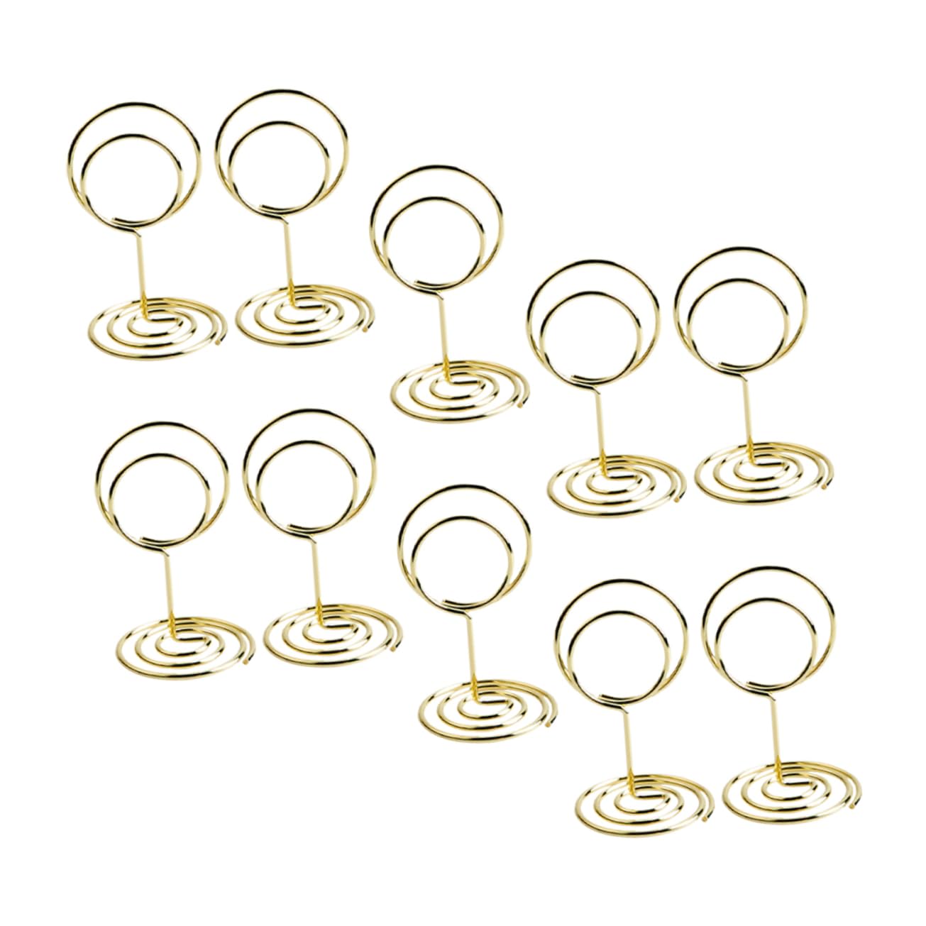 Holibanna 10Pcs Peacock Memo Clip Holders Table Number Stands for Weddings Photos Menus Cards Elegant Centerpiece for Events