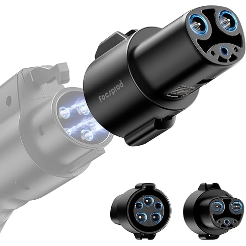 J1772 to Tesla Charger Adapter, Max 80A 250V Fast Charging Only for Tesla Model 3/Y/X/S/Cybertruck Charging Adapter, Compatible with SAE J1772 EV Charge to Tesla Adapter