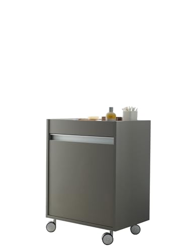 Duravit Rollcontainer Ketho 360x500x670mm 1 Tür, TA rechts, basalt matt, KT2530R4343