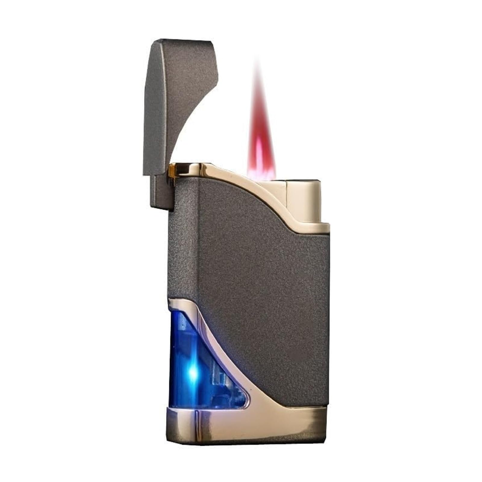 Encendedor de gas resistente al viento con llama regulable y diseño ultrafino