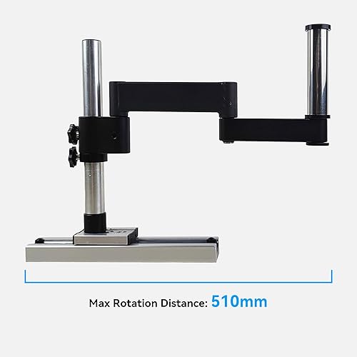 Miniatura 5 de Soporte articulado para microscopio, riel deslizante de brazo giratorio, base de riel resistente para banco de trabajo de escritorio, cámara