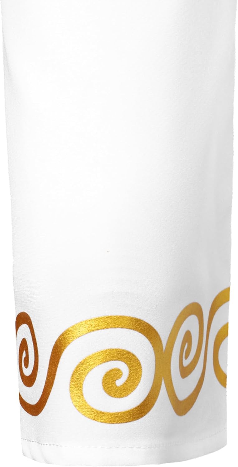 LucMatton Men's African Attire Dashiki Shiny Foil Printing Long Sleeve Slim Fit Lightweight Mandarin Collar Shirt - Image 6