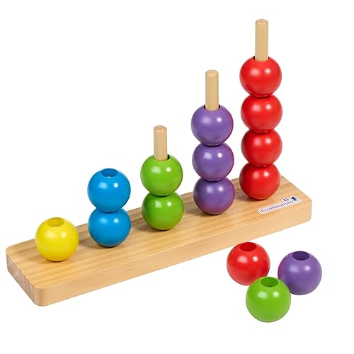 Miniatura 4 de Excellerations Rompecabezas gigante de cuentas para niños pequeños, 26 piezas, juguete educativo para niños, soporta STEM temprano, a partir de 12