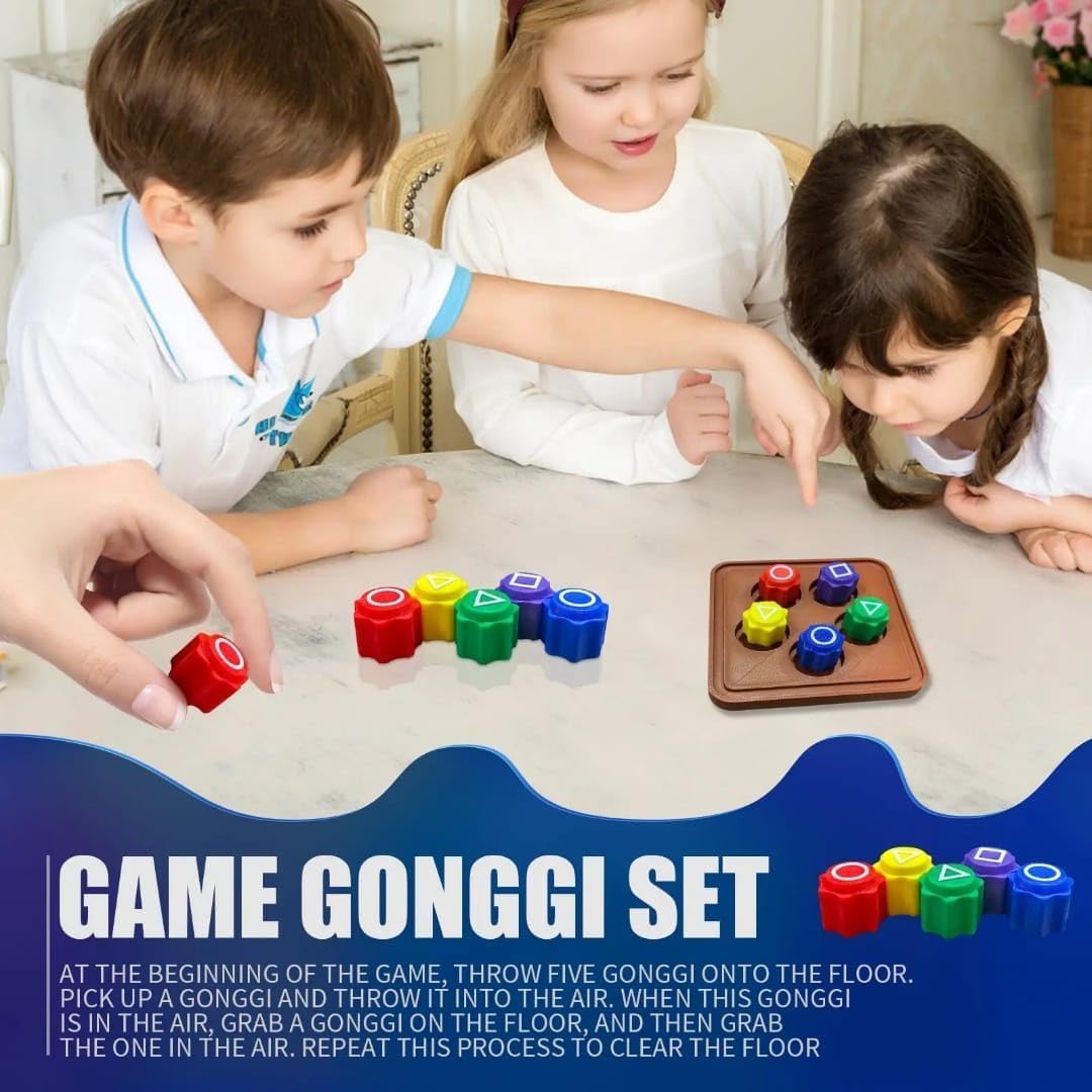 cloudseller Ensemble de Jeu Gonggi Traditionnel coréen – avec Compartiment de Rangement intégré pour Un Jeu organisé, idéal pour Toute la Famille