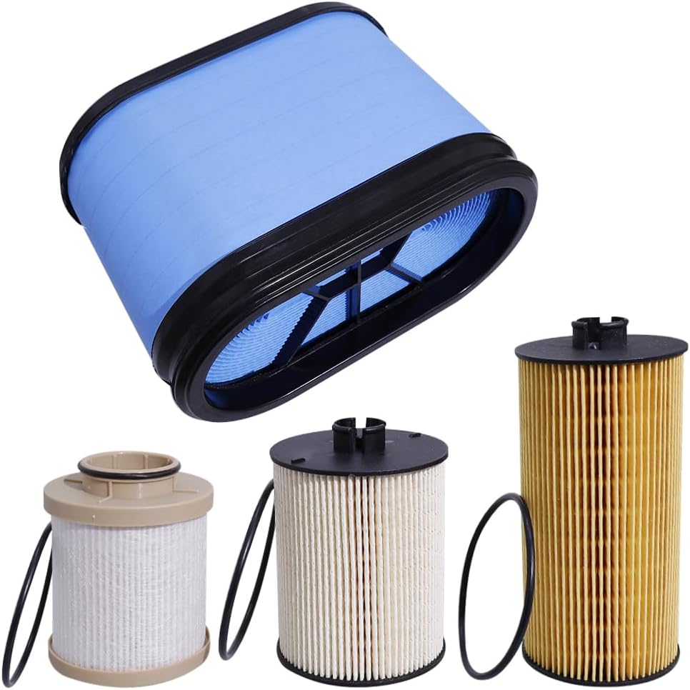 FL2016 FD4617 FA1886 Filter Kit Compatible with F250 F350 F450 F550 Super Duty 2008-2010 Engine 6.4L V8 Powerstroke Replaces 8C3Z9N184C 3C3Z-6731-AA 1840752C91 7C3Z-9601-B P613522 A55697 8C3Z9N184A
