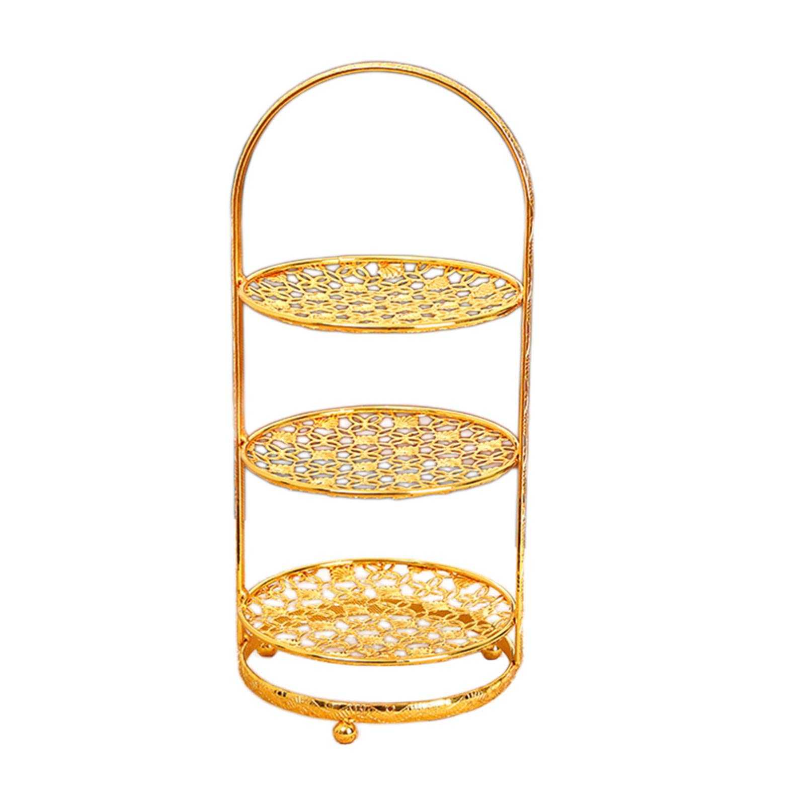 cake decorating stand Iron Decorative Cake Stand Modern Cake Tray Display Tableware For Event Party Wedding Cake Dessert Cupcakes cake stand (Color : Three-tier Mesh)