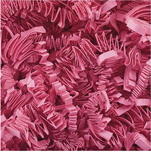 Hot Pink Luxury, Crinkle Cut, Zig Zag Shredded Paper, Ideal for Gift Decoration, Hamper Filling and Gift Packaging (1kg)