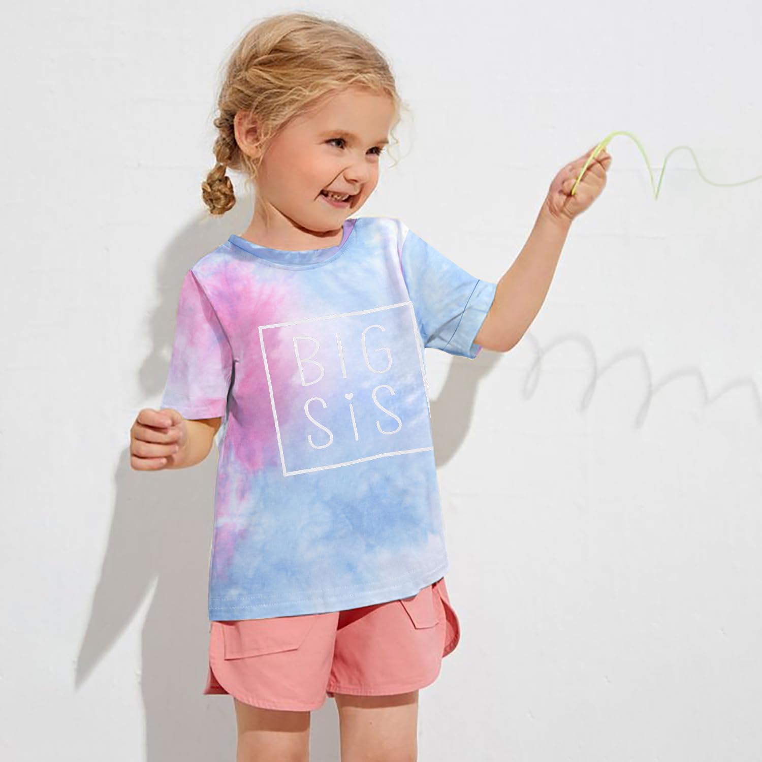 MNLYBABY Big Sister Shirt Toddler Baby Girl Promoted to Big Sister Announcement Tshirt Infant Short Sleeve Clothes - Image 3