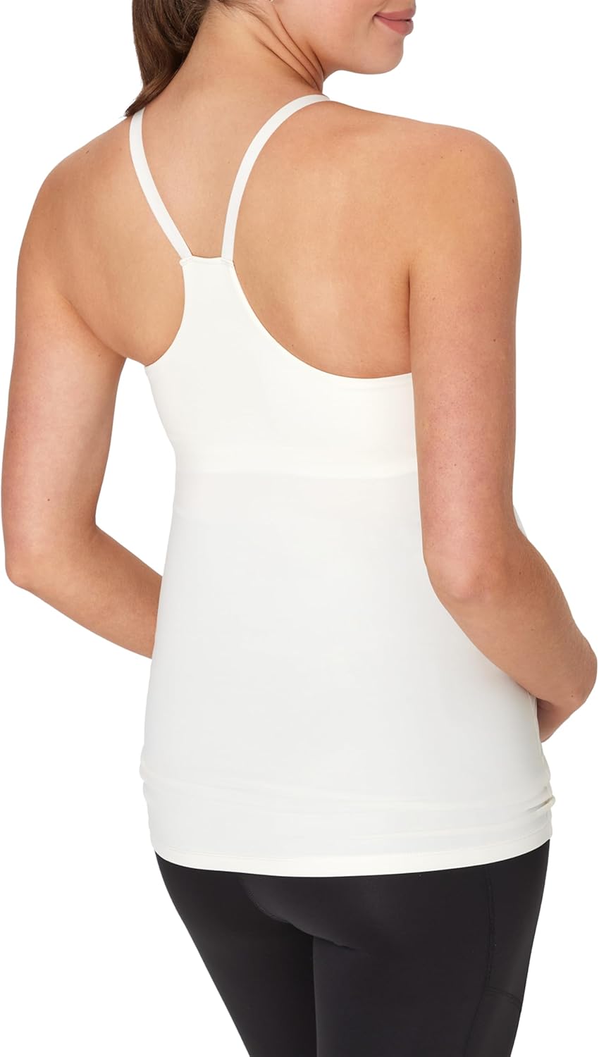 Hanes Womens Maternity Nursing Tank, Stretch & Recover Racerback Breastfeeding Tank Top with Clip-Down Straps - Image 3