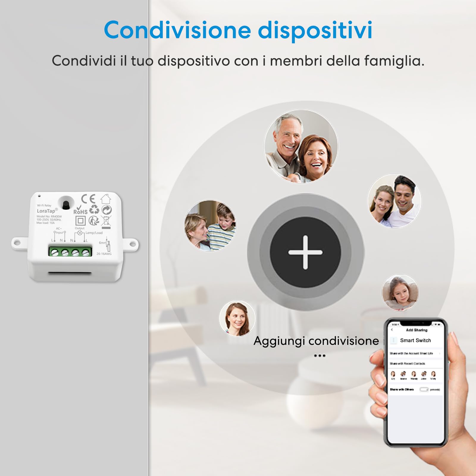 Interruttore WiFi Smart Con Controllo Vocale - Compatibile Con Alexa E Google Home, 2 Relè 2500W - Foto 9