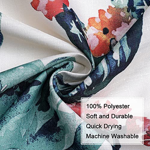 Owenie Textured Shower Curtains For Bathroom, Printed Cute Alpaca Fabric Shower Curtain, Blue Shower Curtain For Kids Cartoon Animals Colorful Funny Shower Curtain Bath Decor, 70X72 Inch #TOP4