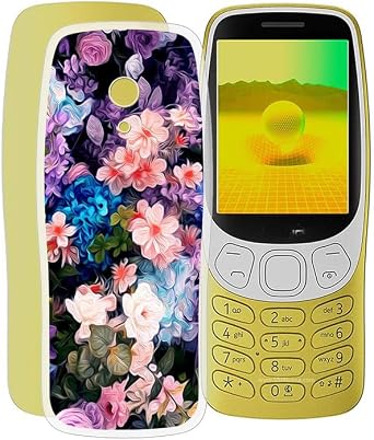 Phone Case for Nokia 3210 2024 2.4", Clear Shockproof Soft Silicone Cover [Ultra-Thin ] [Anti-Yellowing] Flexible TPU Bumper Shell for Nokia 3210 2024 - Flower Wall