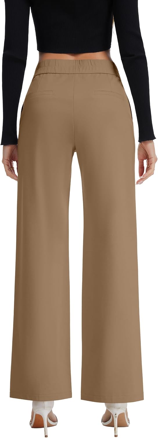 Womens Dress Pants Stretchy Business Casual Work Pants Straight Slacks for Office