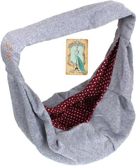 Dog and Cat Sling Carrier – Hands Free Reversible Pet Papoose Bag - Soft Pouch and Tote Design – Suitable for Puppy, Small Dogs, and Cats for Outdoor Travel