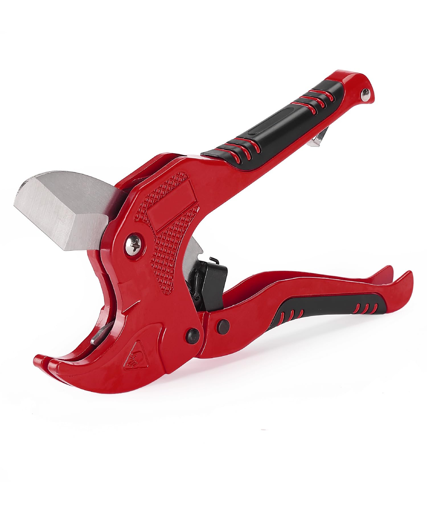 Bates- PVC Pipe Cutter, Cuts up to 1-1/4", Red Ratcheting PVC Pipe Cutter Tool, Pipe Cutters PVC Pipe Shears, Plastic Pipe Cutter, PEX Pipe Cutter,