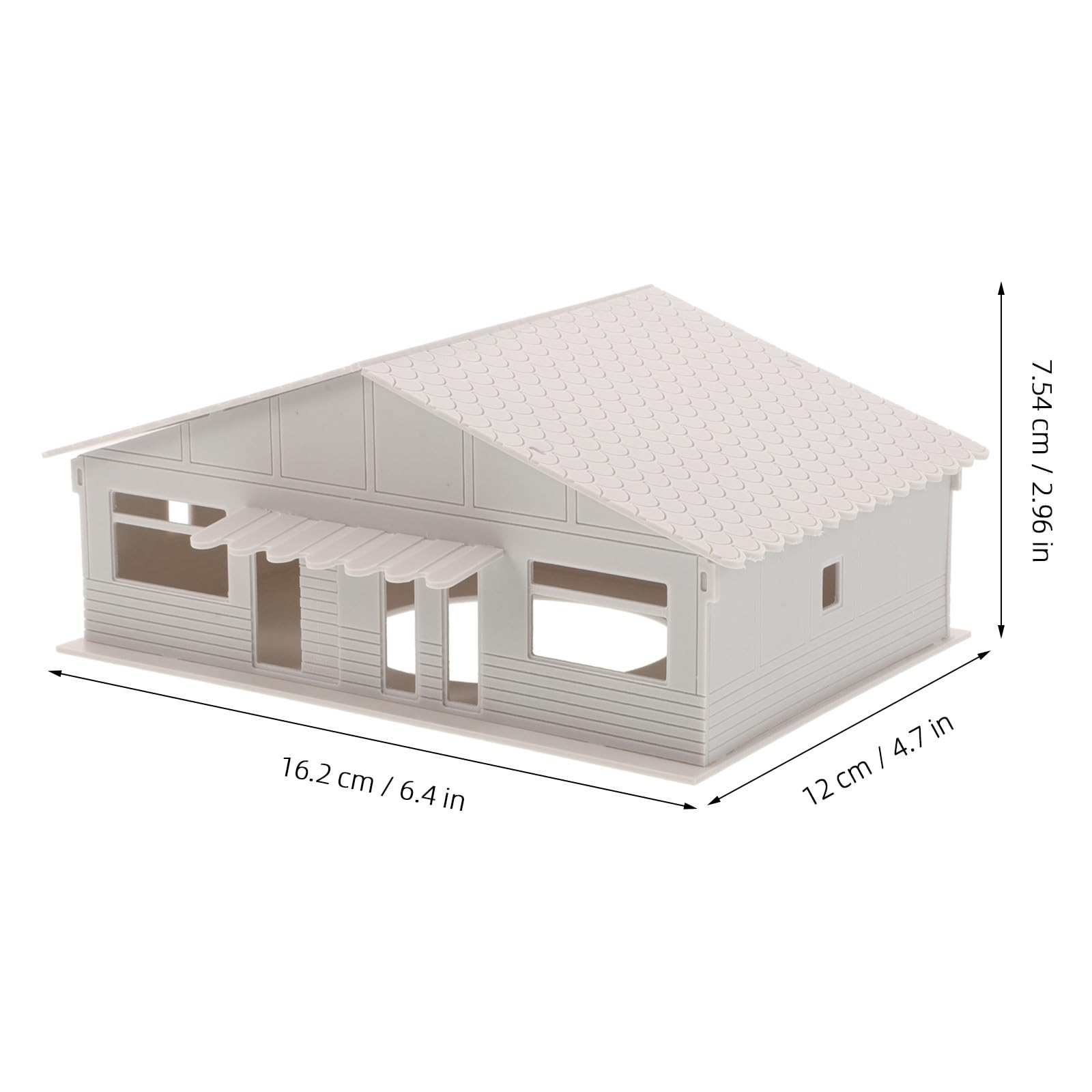 Zerodeko Modellino di casa in miniatura, scala 1:64, di paesaggio con