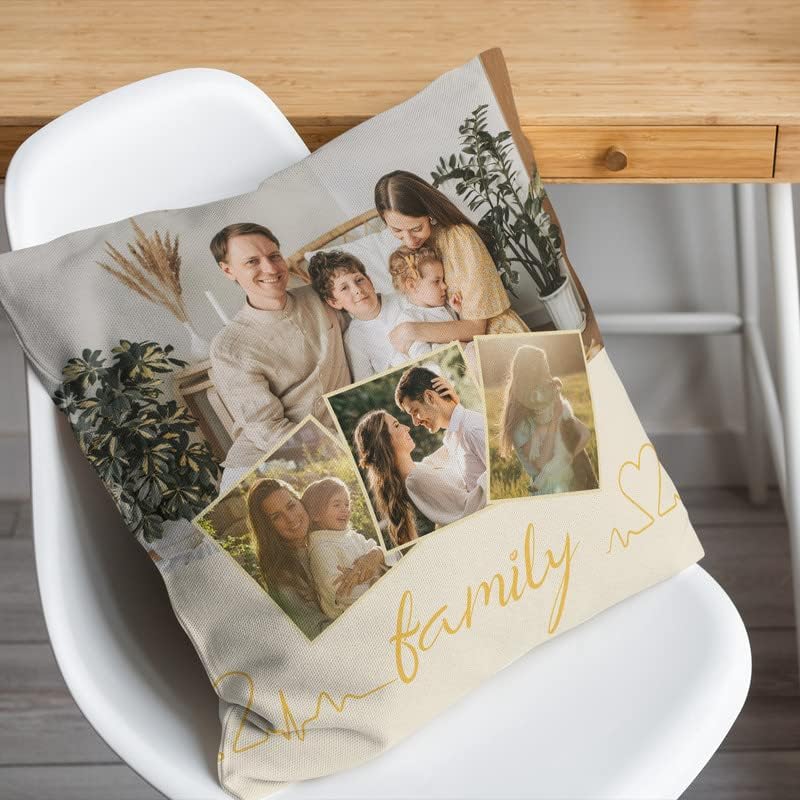 Miniatura 3 de Bivei Funda de almohada personalizada con imagen y texto, almohada decorativa personalizada para mamá, funda de almohada personalizada para fotos
