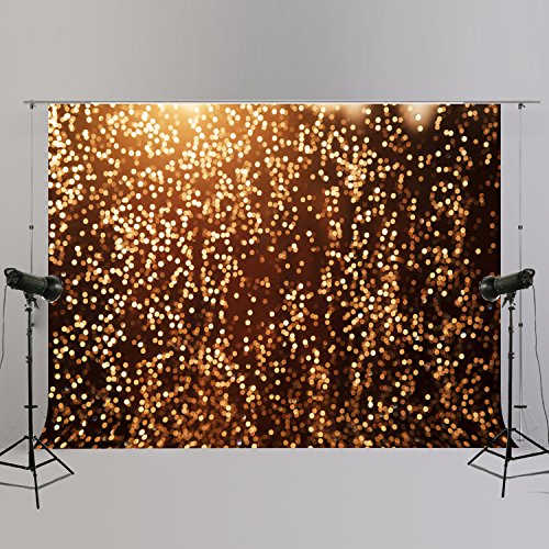 FiVan Golden Christmas Glitter Bokeh Backdrop