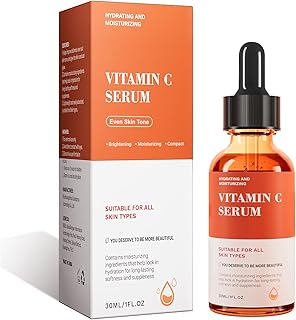 Vitamin C Serum For Face-Anti Aging & Wrinkle Facial Serum With Vitamin C,Sodium Hyaluronate,Vitamin E And More,Skin Brightening Serum For Dark Spots,Fine Lines & Dull Skin,1 Fl Oz