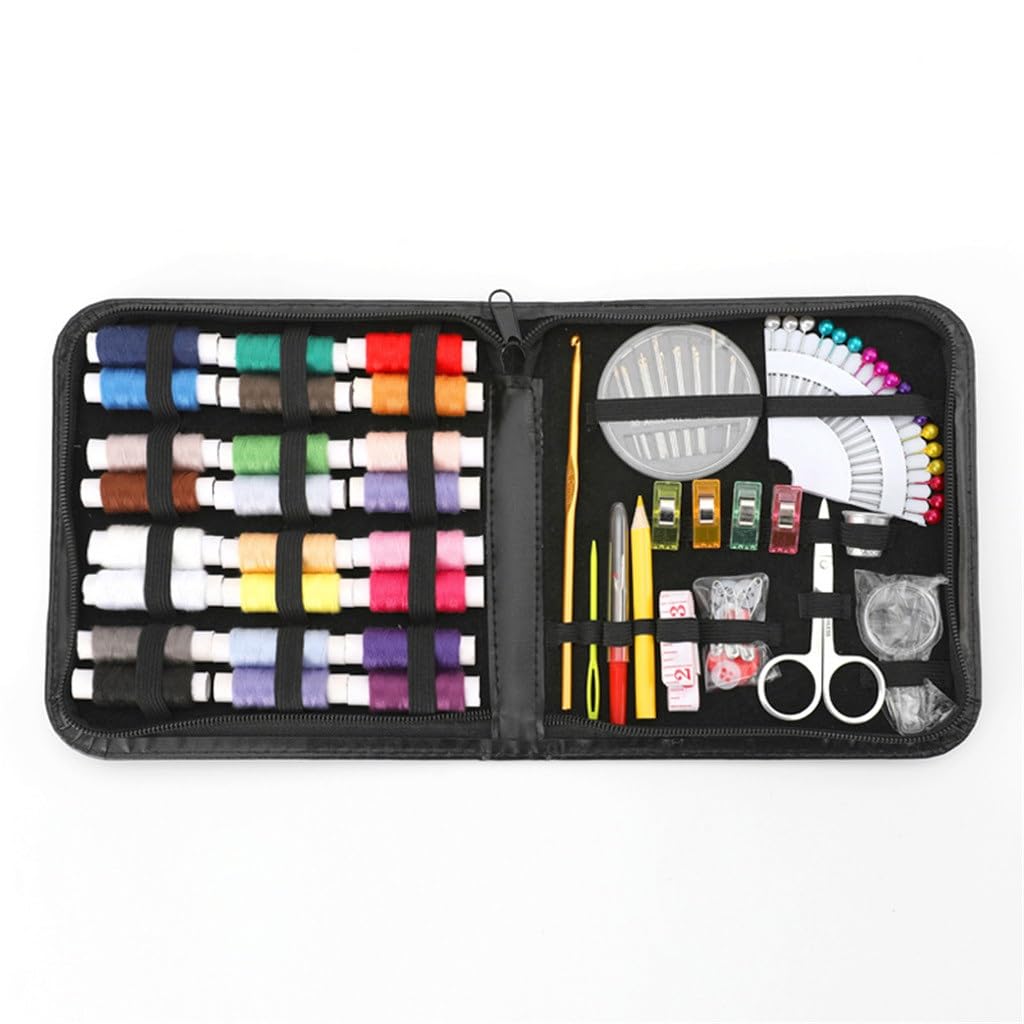 Kit de Costura portátil, Caja de Costura, combinación de Costura para el hogar con Herramientas de Bordado de Punto de Cruz