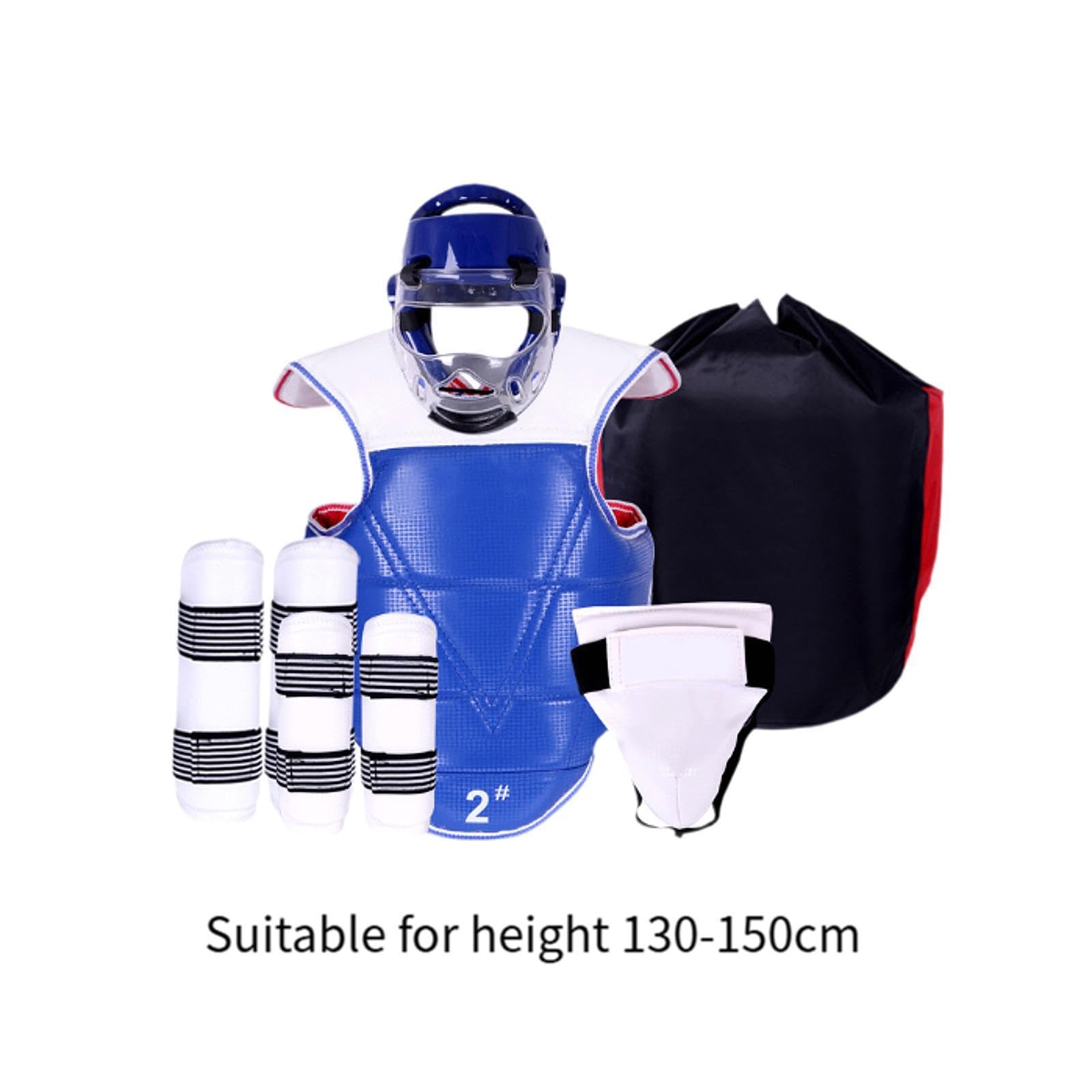 harayaa Conjunto de Equipamiento de Kárate, Equipo de Protección de Taekwondo Que Incluye Un Chaleco Protector de Espinillas para Boxeo.