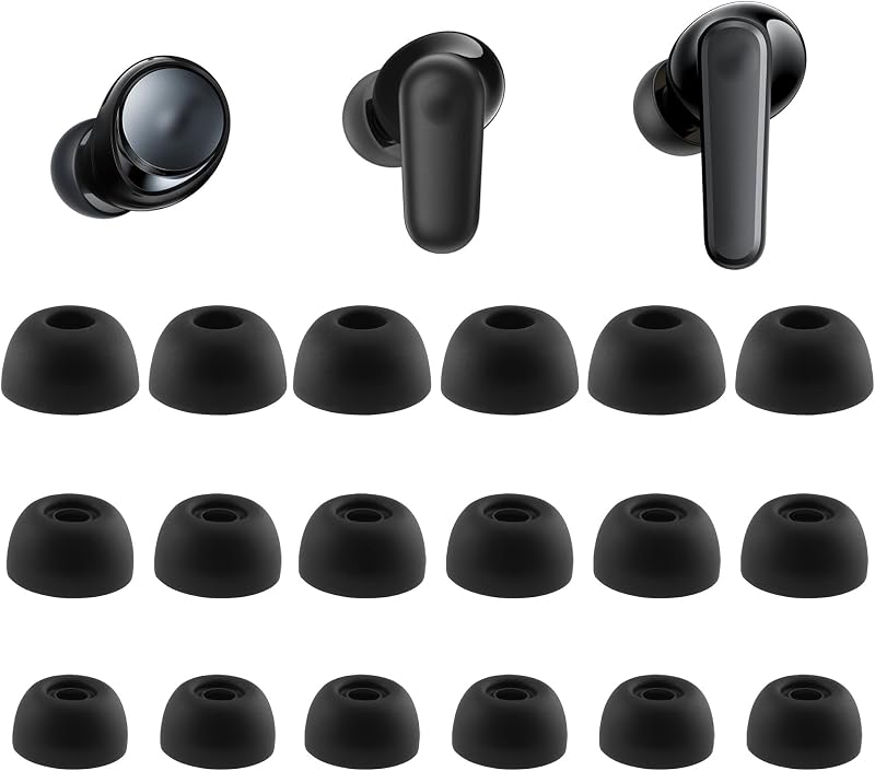 Replacement Silicone Ear Tips for Soundcore P20i / P30i/Space A40 | 9 Pairs (S/M/L, Black)