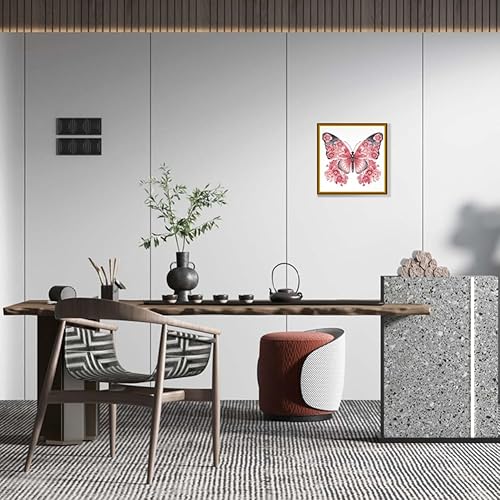 Miniatura 4 de Koikify Kits de pintura de diamantes de mariposa para adultos, kit de pintura de cristal con forma especial, pintura de gemas de animales, arte