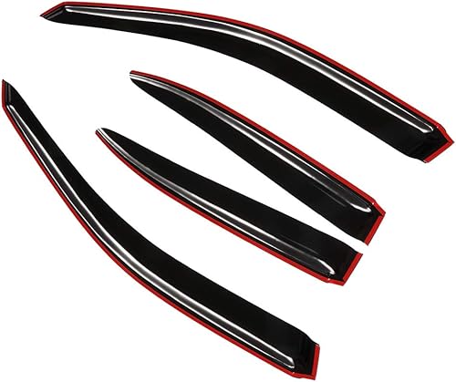 LUJUNTEC Deflector de ventana lateral Ventvisor original, humo oscuro, 4 piezas para Honda Civic DX Sedan de 4 puertas 2001-2005 para Honda Civic EX LUJUNTEC Deflector de ventana lateral Ventvisor original, humo oscuro, 4 piezas para Honda Civic DX Sedan de 4 puertas 2001-2005 para Honda Civic EX