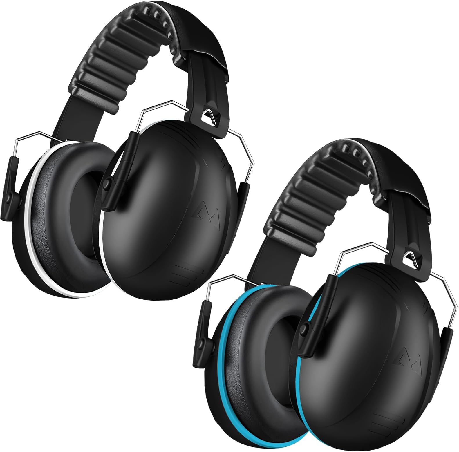 MelonArt SNR 35dB Noise Cancelling Headphones for Shooting, Adult Ear Protection Earmuffs Noise Reduction Ear Protection for Autism (Blue & White)