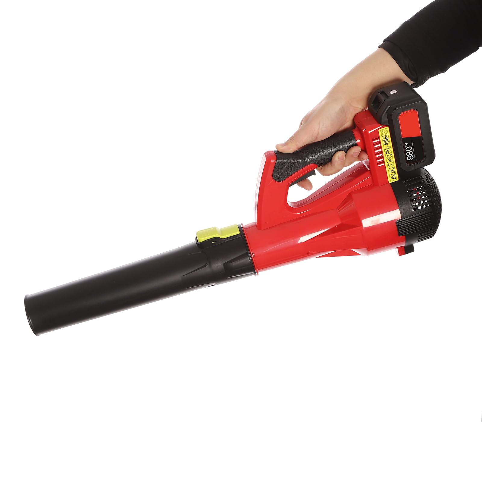 Soplador de hojas, 46 x 21 x 27 cm, batería con tubo, baterías, cargador, soplador de hojas de 22000 rpm, soplador de hojas para barrer nieve, polvo, escombros, telarañas, hojas
