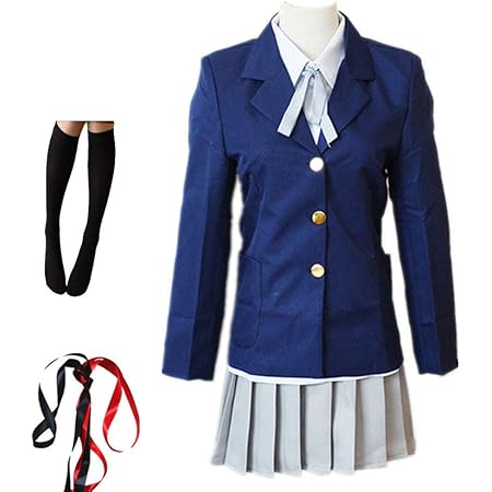 Amazon けいおん K On 平沢唯 秋山澪 中野梓 琴吹紬 コスプレ衣装 桜が丘高校女子制服 五点セット 文化祭学園祭ハロウィン コスチューム L コスプレ 仮装 通販