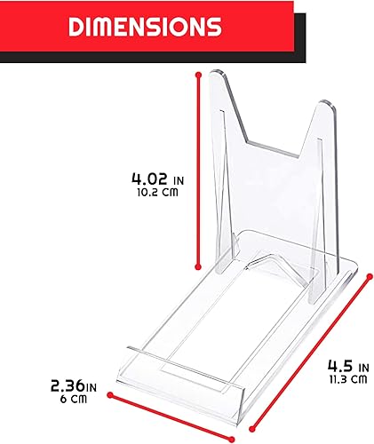 Miniatura 6 de EVORETRO Soporte de exhibición  Soporte de placa  Paquete de 6 soportes de acrílico ajustables compatibles con TCG, losa, tarjetas deportivas,