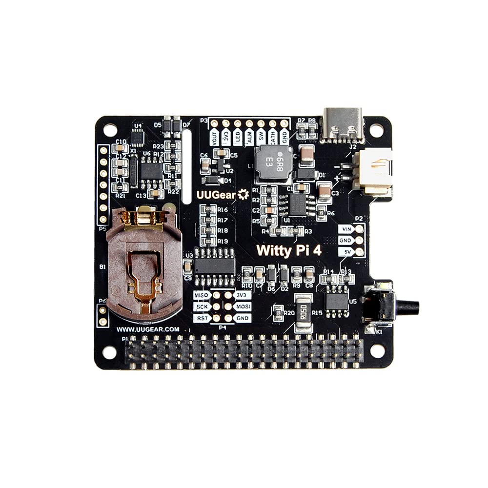 Witty Pi 4 : horloge en temps réel et gestion de l'alimentation pour Raspberry Pi, Witty Pi 4 prend en charge tous les modèles Raspberry Pi avec un en-tête 40 broches tels que 4B, 3B+, 3B, 3A+, 2B,