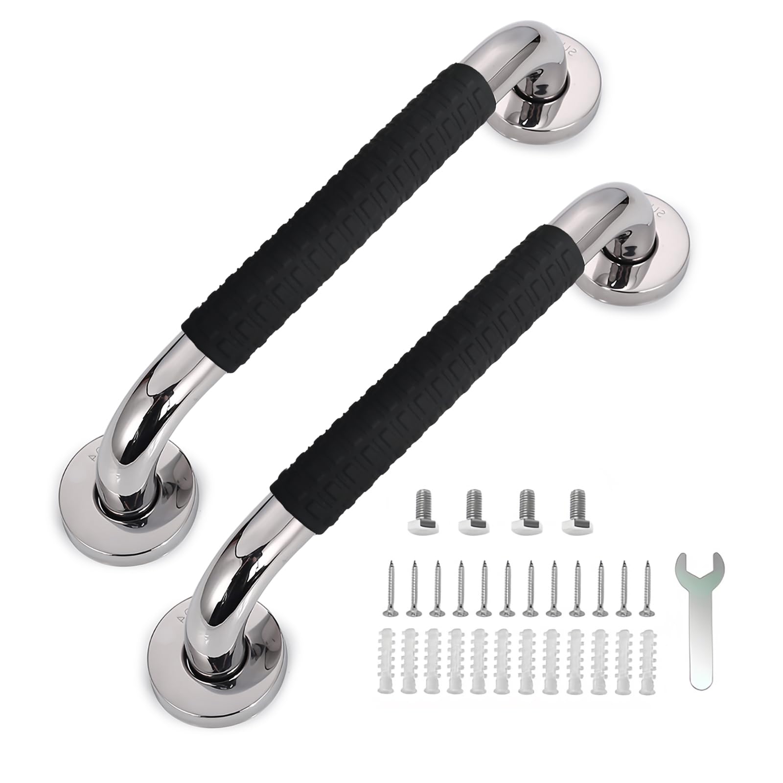 2 Pezzi Maniglione Doccia Anziani, Maniglione Bagno Disabili, Inox 304 Maniglia Doccia, Antiscivolo Maniglie Doccia Per Bambini, Adatta Per Anziani, Gravida, Bambini è Facile Da Pulire