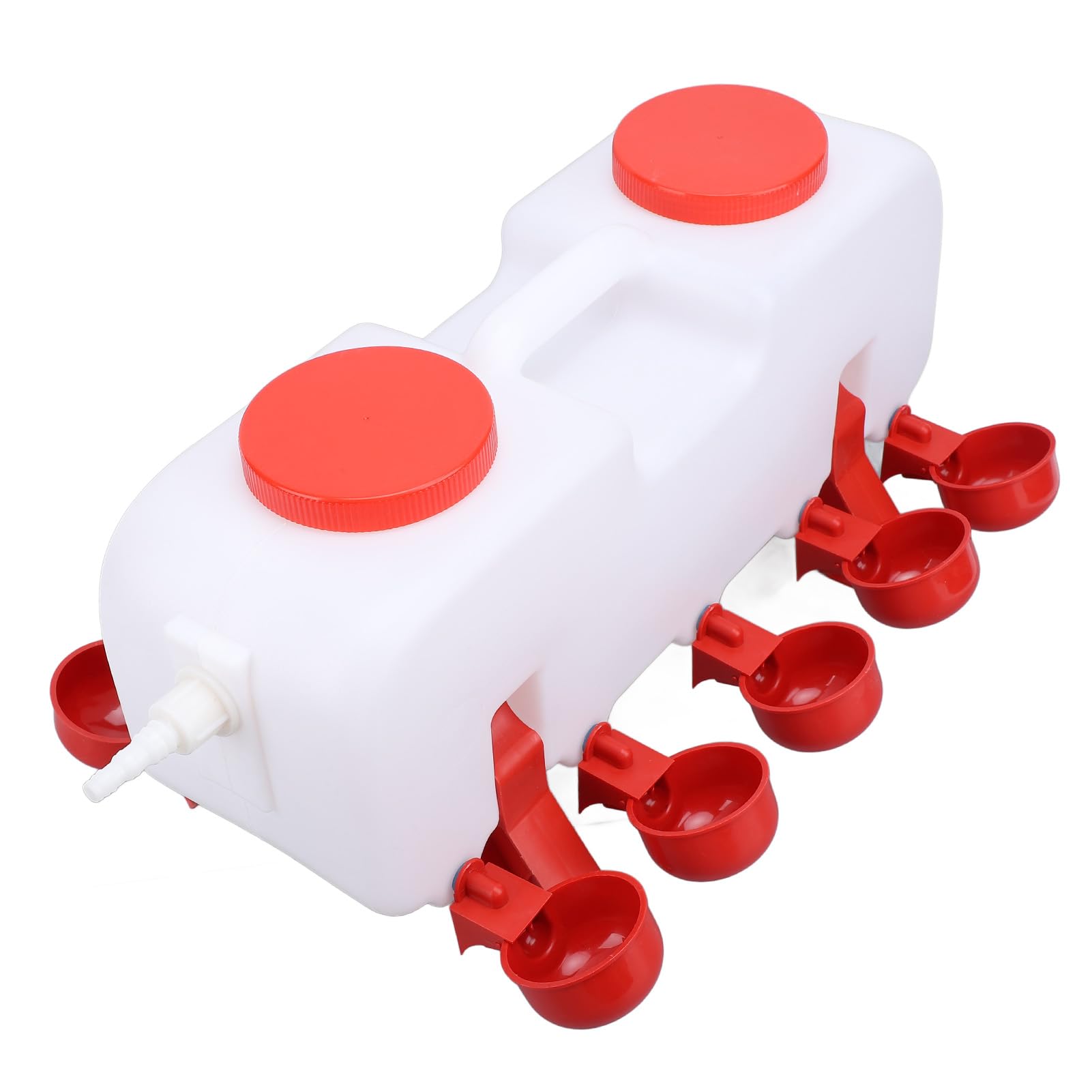 Abbeveratoio per Pollame da 10 Litri con Ricarica Automatica, Mangiatoia Sigillata per Acqua Polli Allevamenti, Pappagalli, Anatre, di Abbeveraggio Sicuro Ed Efficiente (L)