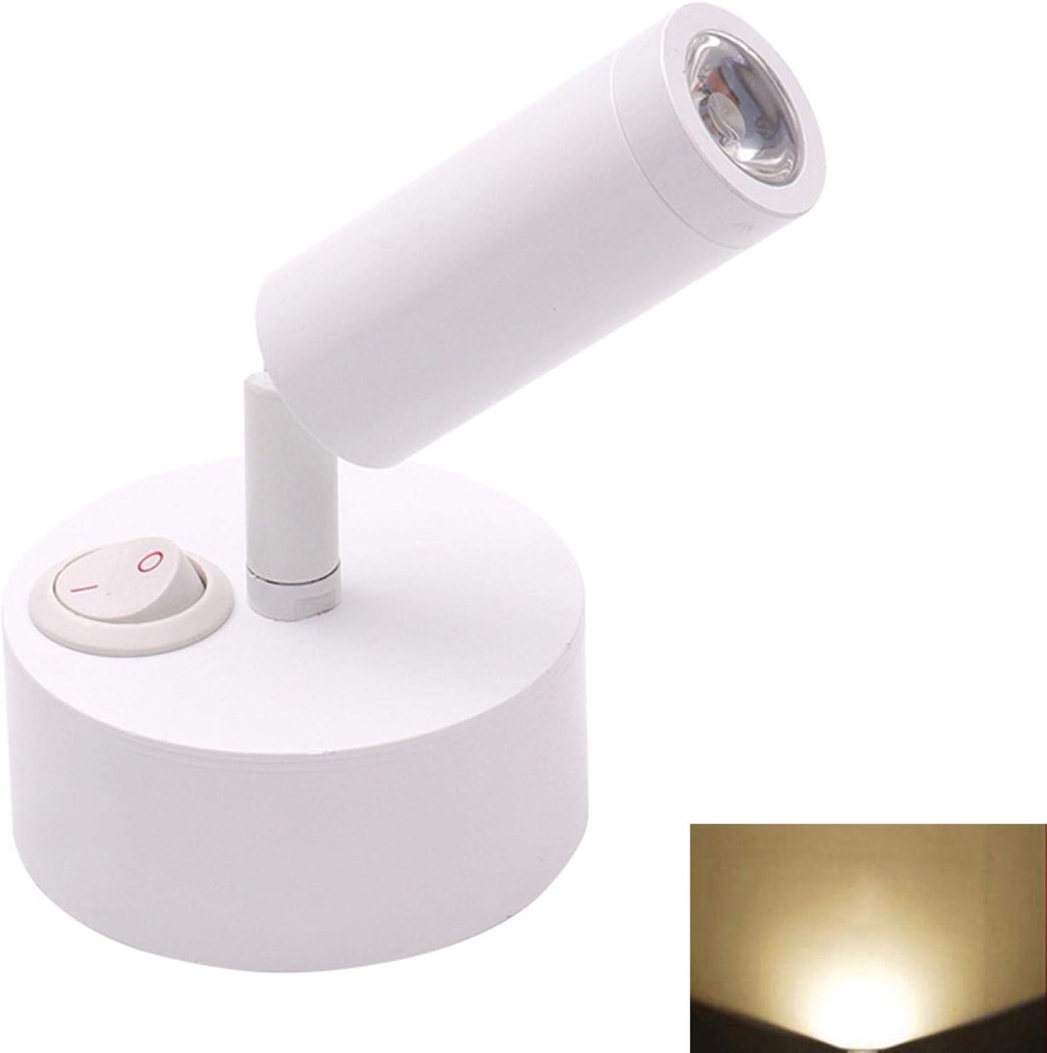 MOVKZACV Lámpara de lectura LED de 12 V, para interior, luz LED con interruptor ajustable, lámpara de lectura de aluminio, luz de lectura para caravana, barco, luz de noche