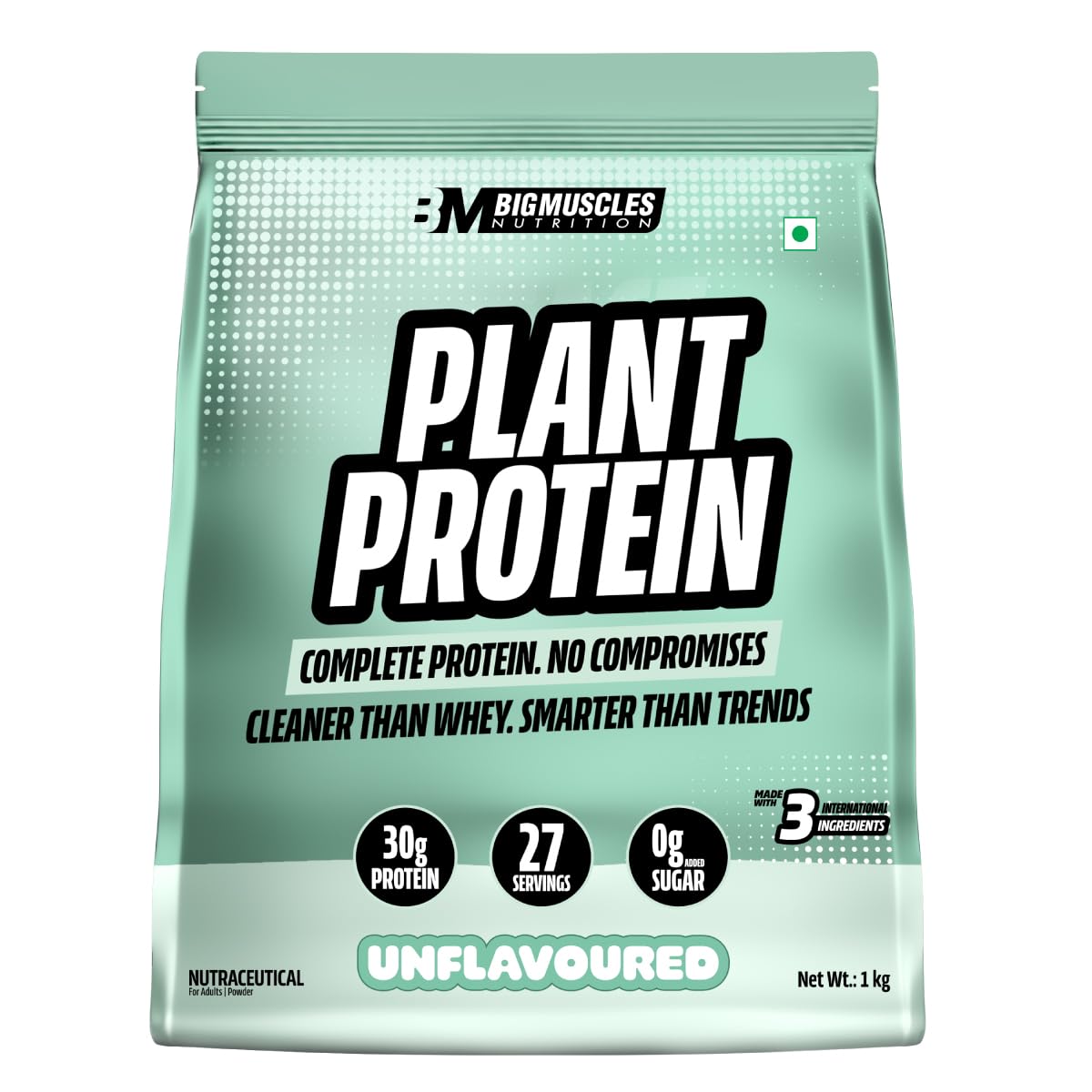 Bigmuscles Nutrition Clean Plant Protein | 30g Pea & Rice Protein Isolate Per Serve (1kg, Unflavoured) | Complete Amino Acid Profile | Easy Digestion & Non-Chalky-image-14